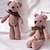 voordelige Knuffels &amp; Pluchen dieren-10 stuks 15 cm/5,9 inch beer knuffels schattige jurk sleutel hanger poppen cadeaus verjaardag bruiloft feest decoratie paascadeau kerstmis halloween cadeau (5 kleuren)