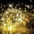 abordables Alimentación por batería-Elegantes luces de hadas de alambre de cobre LED para recepción de bodas, fiestas, 10 piezas, luces de cadena navideñas a batería para dormitorio, jardín, boda&amp;amp;Decoración de fiesta 1-10m