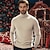 preiswerte Herrenpullover-Herren Weihnachtspullover Pullover Strickpullover Gerippt Stricken Normale Oberteile Gestrickt Einfach Rollkragen Mode Lässig Urlaub Alltagskleidung Bekleidung Herbst Winter Kamel Wein S M L