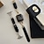 billige Apple Watch-bånd-Leather Link Kompatibel med Apple Watch-klokkereim 38mm 40mm 41mm 42mm 44mm 45mm 49mm Metalllås Justerbar PU-lær Erstatningsklokkerem til iwatch Ultra 2 Series 9 8 7 SE 6 5 4 3 2 1