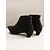 baratos Botas de tornozelo-botins femininos pretos de bico fino com salto gatinho - calçado elegante e versátil para todas as estações