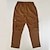 abordables Pantalones cargo-Hombre Pantalones cargo Pantalones Pantalones casuales Cremallera Correa Cintura elástica Plano Comodidad Suave Longitud total Exterior Diario Carrera Moda Ropa de calle Negro Marrón