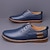 economico Semi-formale-scarpe casual da uomo in similpelle oxford blu navy con design allacciato, comode ed eleganti per l&#039;uso quotidiano