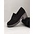 economico Slip-ons e mocassini da donna-mocassini da donna in pelle scamosciata nera con suola spessa - suola robusta con tacco a blocco per un uso casual e quotidiano
