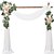 cheap Wedding Decorations-Wedding Arch Flowers Kit with Draping Fabric (Pack of 3), 2pcs Artificial Flower Arrangements and 1 Drapes for Arch Decorations, Wedding Ceremony Arbor, Reception Backdrop, and Outdoor Decor