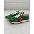voordelige Damessneakers-retro-geïnspireerde groene suède sneakers voor dames met rubberen zool - comfortabel en stijlvol voor dagelijks gebruik