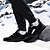 cheap Men&#039;s Sneakers-Men&#039;s Black Warm and Cozy Winter Sneakers with Fleece Lining - Ideal for Outdoor Activities