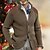 economico Maglioni Cardigan da uomo-Per uomo Cardigan Maglione Cardigan grosso Maglioni di Natale A coste Maglia Corto Abbottonare Tasche laterali Liscio Colletto alla coreana Top caldi Contemporaneo moderno Informale Da tutti i giorni