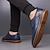 economico Semi-formale-scarpe casual da uomo in similpelle oxford blu navy con design allacciato, comode ed eleganti per l&#039;uso quotidiano