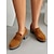 economico Slip-ons e mocassini da donna-mocassini da donna in pelle scamosciata nera con suola spessa - suola robusta con tacco a blocco per un uso casual e quotidiano