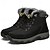 baratos Inverno e botas de neve-Homens Botas Botas de Neve Botas de caminhada Botas de inverno Forro de Lã Camurça Náilon Confortável Antiderrapante Com Cadarço Preto Cinzento