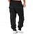 economico Carico-Per uomo Pantaloni sportivi Pantaloni della tuta Pareggiatore Pantaloni Pantaloni della tuta cargo Tasche A cordoncino Vita elastica Liscio Comfort Sportivo Giornaliero Di tendenza Informale Nero