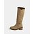 abordables Botas holgadas-Botas altas hasta la rodilla de gamuza sintética para mujer con detalle de hebilla, estilo occidental, calzado casual de otoño e invierno para uso diario