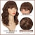 abordables Perruques Synthétiques Sans Bonnet-perruques pour femmes perruque courte ondulée bouclée bob avec frange longueur d'épaule cheveux synthétiques pour une utilisation quotidienne de fête