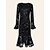 preiswerte Partykleid-besticktes Cocktail-Party-Midikleid mit langen Ärmeln