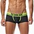 billige Komfortable herreunderbukser-Herre 1 stk Boksershorts Boxershorts Patchwork Nylon Åndbart Blød Bekvem Bogstaver Alm. taljede Sort Hvid