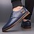 economico Semi-formale-scarpe casual da uomo in similpelle oxford blu navy con design allacciato, comode ed eleganti per l&#039;uso quotidiano
