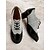 levne Dámské Vintage Boty-dámské černo-bílé kostkované šněrovací oxfordky s brogue detaily a blokovými podpatky – elegantní obuv inspirovaná vintage stylem pro práci i ležérní outfity