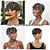 baratos Perucas de Qualidade Superior-perucas curtas para mulheres negras peruca de corte pixie sintética curta lateral parte pixie corte de cabelo perucas com franja para mulheres idosas perucas curtas retas pixie perucas naturais curtas