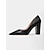 preiswerte Halbformell-Klassische High Heels aus Wildleder mit spitzer Spitze für Damen | Pumps mit Blockabsatz für die Arbeit und Partys