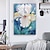 economico Quadri astratti-dipinto a mano grande dipinto astratto di fiori su tela dipinto texture blu dipinto floreale rosa navy arte da parete per la stanza arredamento per la casa per soggiorno senza cornice