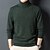 billiga Herrarnas Elite Tröjor &amp; Koftor-Herr Pullover tröja Sticka Ensfärgat Polokrage Stickat Elegant Jul Utomhus Kläder Höst Vinter Svart Rubinrött S M L