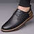 economico Semi-formale-scarpe casual da uomo in similpelle oxford blu navy con design allacciato, comode ed eleganti per l&#039;uso quotidiano