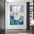 economico Quadri astratti-dipinto a mano grande dipinto astratto di fiori su tela dipinto texture blu dipinto floreale rosa navy arte da parete per la stanza arredamento per la casa per soggiorno senza cornice