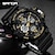 abordables Montres numériques-SANDA Hommes Montre Digitale Extérieur Sportif Mode Montre Bracelet Lumineux Chronomètre Fonction réveille Calendrier PUT Suivre