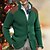 economico Maglioni Cardigan da uomo-Per uomo Cardigan Maglione Cardigan grosso Maglioni di Natale A coste Maglia Corto Abbottonare Tasche laterali Liscio Colletto alla coreana Top caldi Contemporaneo moderno Informale Da tutti i giorni