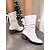 abordables Botas holgadas-Botas de mujer de piel sintética roja de media pantorrilla con detalle de lazo y tacones de bloque: calzado festivo de invierno para Navidad y fiestas