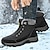 baratos Inverno e botas de neve-Homens Botas Botas de Neve Botas de caminhada Botas de inverno Forro de Lã Camurça Náilon Confortável Antiderrapante Com Cadarço Preto Cinzento