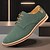 abordables Semi-formel-chaussures oxford décontractées en daim vert pour hommes – modèle à lacets avec semelle contrastante, chaussures confortables au quotidien pour un style décontracté et élégant