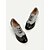 levne Dámské Vintage Boty-dámské černo-bílé kostkované šněrovací oxfordky s brogue detaily a blokovými podpatky – elegantní obuv inspirovaná vintage stylem pro práci i ležérní outfity