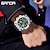 voordelige Digitaal Horloge-SANDA Heren Digitale Horloge Mode Casual Zakelijke Polshorloge Luminous Stopwatch Alarmklok Kalender TPU Horloge