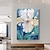 economico Quadri astratti-dipinto a mano grande dipinto astratto di fiori su tela dipinto texture blu dipinto floreale rosa navy arte da parete per la stanza arredamento per la casa per soggiorno senza cornice