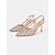 baratos Formal-saltos slingback brilhantes em ouro rosa com tira ajustável no tornozelo e salto gatinho para mulheres - ideais para casamentos e ocasiões especiais