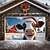 cheap Christmas Garage Door Covers-Christmas Outdoor Garage Door Cover Xmas Banner Highland Cattle Large Christmas Backdrop Decoration for Holiday Outdoor Garage Door Home Wall Decorations