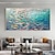 abordables Pinturas de animales-Pintura en lienzo de peces marinos azules abstractos hecha a mano, arte nórdico, grafiti, tamaño grande, decoración moderna para sala de estar, imagen sin marco