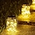 abordables Lumières de cordes solaires-1pc lanterne solaire guirlande lumineuse ornement de jardin lumières extérieures suspendues en verre bocal Mason lumières pour arbre table cour jardin patio pelouse décor