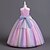 preiswerte Kleider für die Blumenmädchen-Blumenmädchenkleid Kinder Mädchen Prinzessinenkleid Leistung Hochzeit Party Elegant Schön Pailletten Gitter Regenbogen Ärmellos Rundhalsausschnitt Rosa Blau 4 Jahre +