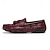 cheap Loafers-Men's Burgundy Crocodile Pattern Loafers with Tassel Detail and Non-Slip Sole - Luxury Slip-On Shoes for Casual and Formal Wear