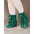tanie lata 30.-zielone wiktoriańskie buty sznurowane damskie z koronkową nakładką w kwiaty i wstążką – styl vintage na specjalne okazje