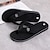 preiswerte Lässige Sandalen-Schwarze Flip-Flop-Sandalen für Herren mit gepolsterter Sohle – bequemes, lässiges Schuhwerk für Strand und Sommer