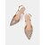 baratos Formal-saltos slingback brilhantes em ouro rosa com tira ajustável no tornozelo e salto gatinho para mulheres - ideais para casamentos e ocasiões especiais