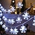 お買い得  太陽光発電-ソーラー雪の結晶ストリングライト屋外ガーデンスターフェアリーライト防水フェスティバル結婚式ホリデー ロマンティックダブルライト 8照明モード 100/200LED寝室ガーデンデコレーション用