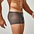 preiswerte Boxershorts für Herren-Herren 1 pc Unterwäsche Boxer Boxer-Shorts Patchwork Chinlon Atmungsaktiv Weich Komfortabel Farbblock Mittlere Hüfthöhe Schwarz Weiß