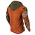 baratos Moletons de Caça-Homens Cowboy Moletons Casual Vintage retrô Manga Longa Com Capuz Férias Feriado Viagem Azul Laranja Com Cordão Outono Inverno Designer