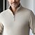 preiswerte Herrenpullover-Herren Pullover Kleid Pullover Gerippt Stricken Cropped Zip Strick Feste Farbe Ständer Stilvoll Basic Outdoor Täglich Bekleidung Herbst Winter Kamel Schwarz S M L