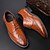 ieftine Formal-pantofi de rochie oxford brogue maro clasici pentru bărbați – încălțăminte formală cu șireturi din piele artificială pentru birou și evenimente